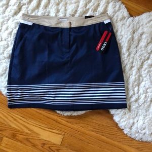 Navy and Tan Izod Athletic Skort